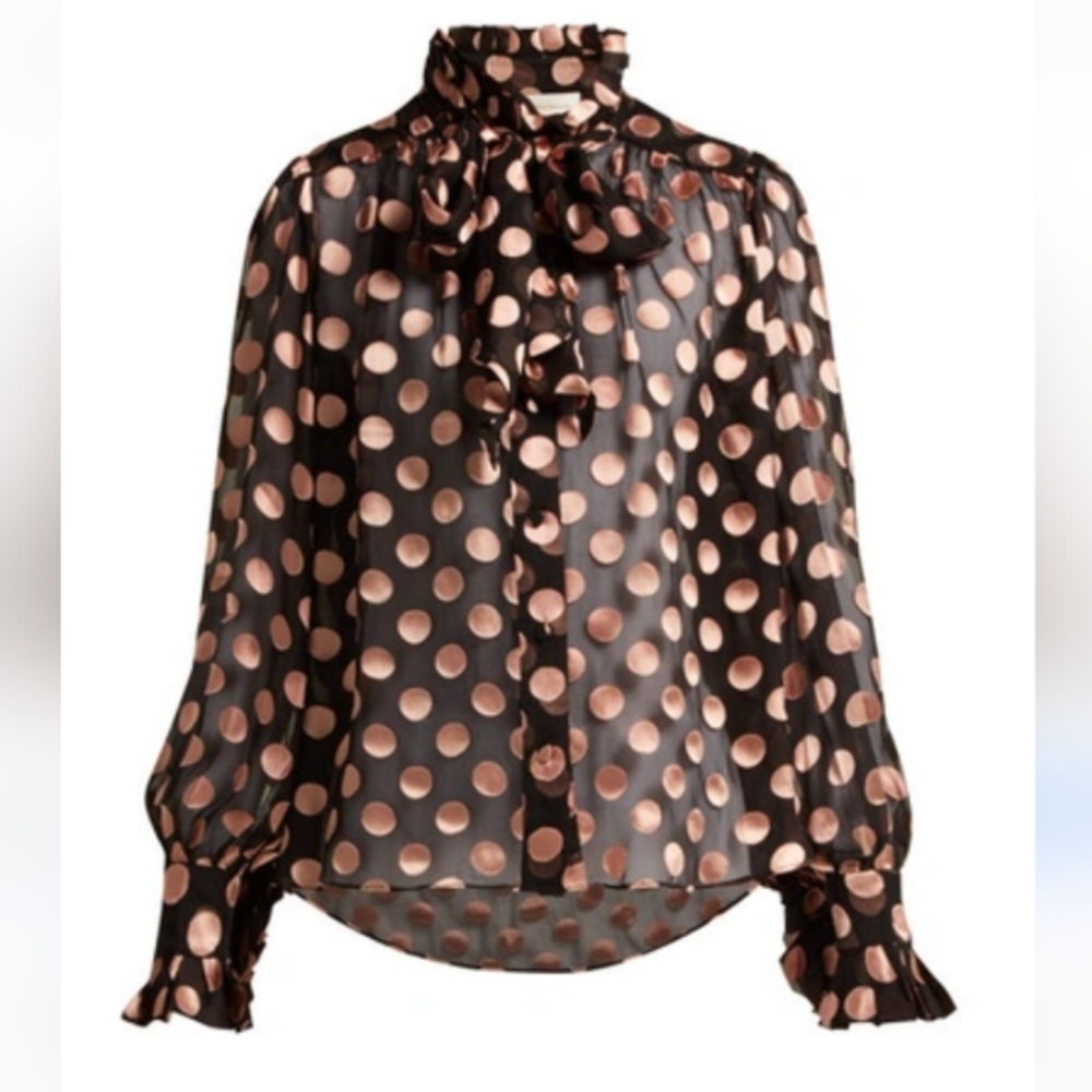 Zimmermann Unbridled Tie Neck Blouse